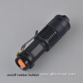 custom 3W led mini pocket zoom tactical flashlight